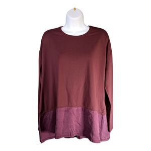 Ease of Mind Bordeaux Drama by Lululemon Women's Yoga Top 8 Relaxed Fit